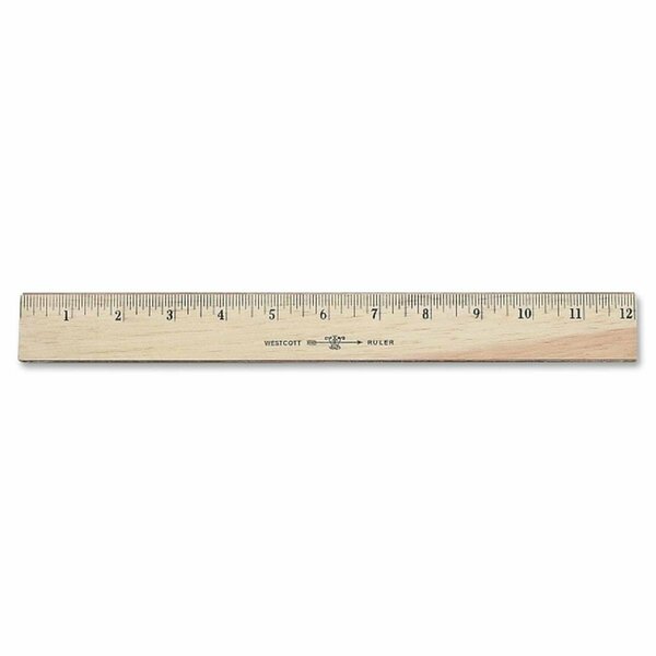 Officespace Acme Westcott Flexible Wood/Brass Edge Ruler OF496352